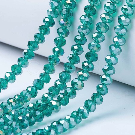 Electroplate Glass Beads Strands EGLA-A034-T10mm-B04-1