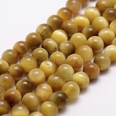 Natural Tiger Eye Bead Strands G-G735-23-10mm-03-1