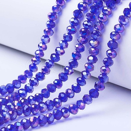 Electroplate Glass Beads Strands EGLA-A034-T8mm-B15-1