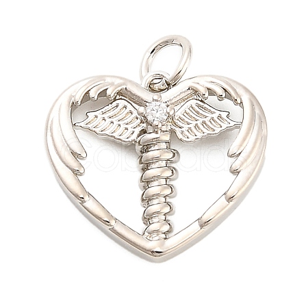 Brass Micro Pave Cubic Zirconia Pendants KK-H527-02B-P-1