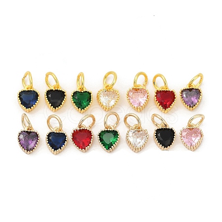 Brass Micro Pave Cubic Zirconia Pendants KK-H204-01KCG-M-1