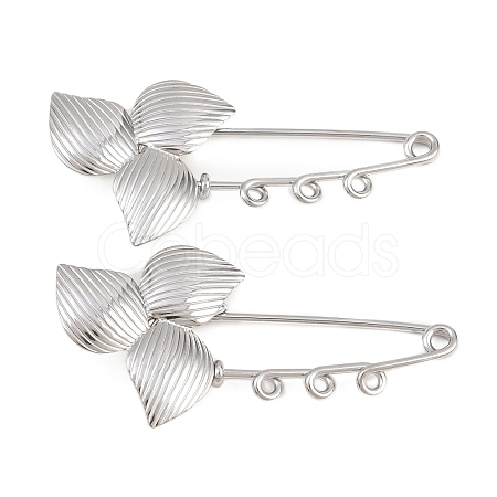 Trillium 304 Stainless Steel Safety Pins Brooch Findings SA-CBA098D-14C-P03-1