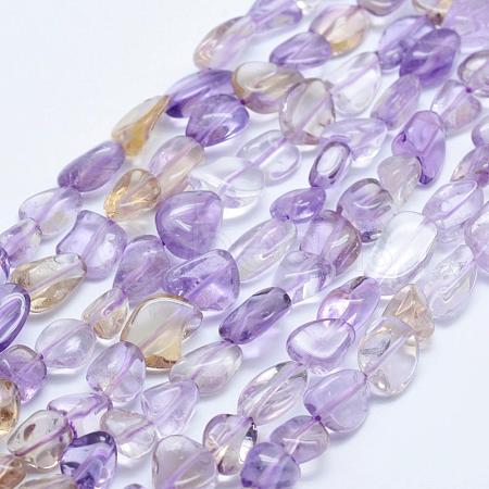 Natural Ametrine Beads Strands G-K203-09B-1