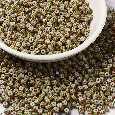 8/0 Opaque Colours Seep Glass Seed Beads SEED-F003-04B-07-1