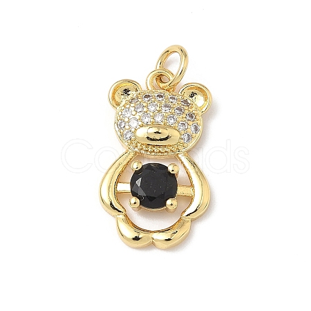 Brass Micro Pave Cubic Zirconia Pendants KK-Q068-04C-1