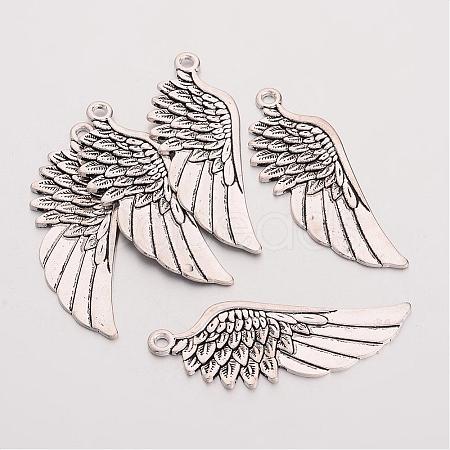 Tibetan Style Alloy Wing Large Pendants EAAA036Y-NF-1