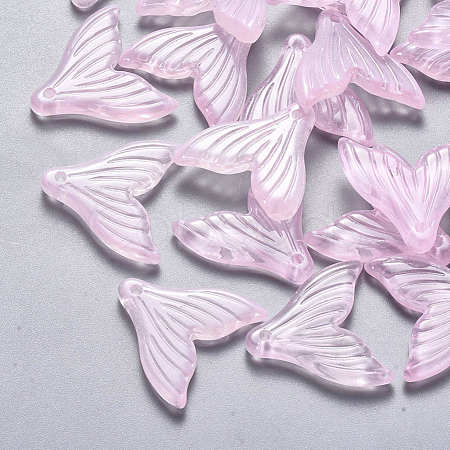 Transparent Spray Painted Glass Pendants X-GLAA-S190-009A-05-1
