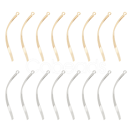 32Pcs 2 Colors 304 Stainless Steel Pendants STAS-UN0037-44-1