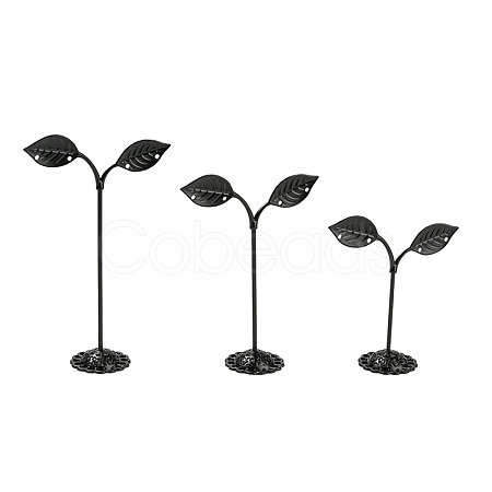 3 Sizes Bean Sprout Leaves Iron Earring Displays EDIS-E013-01A-1
