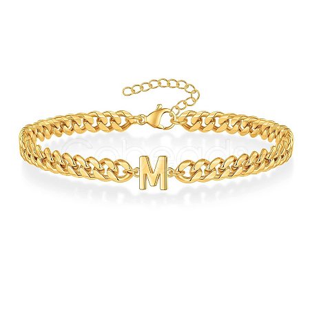 Letter 304 Stainless Steel Link Bracelets FS-WG7830E-12-1