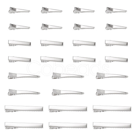 40Pcs 4 Styles Iron Alligator Hair Clips Findings PHAR-TADJ0001-10-1