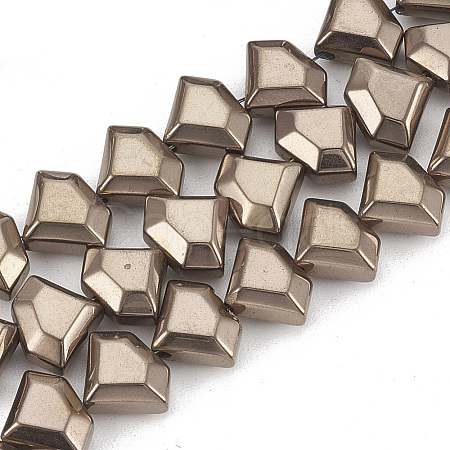 Electroplate Non-magnetic Synthetic Hematite Beads Strands G-T061-111H-1
