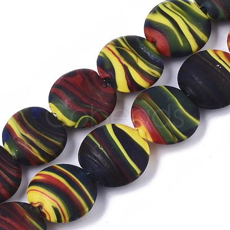Handmade Frosted Lampwork Beads Strands LAMP-T007-09B-1