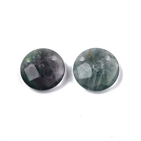 Natural Fluorite Connector Charms G-N326-149B-1