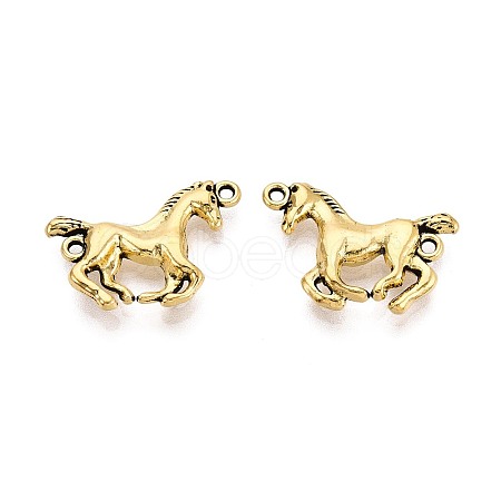 Tibetan Style Alloy Horse Links Connector Charms PALLOY-WH0110-37AG-01-1