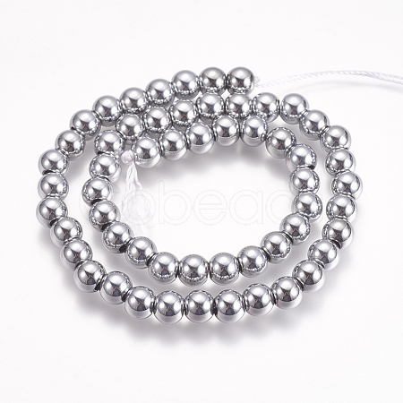 Electroplate Non-magnetic Synthetic Hematite Beads Strands G-K239-04A-1