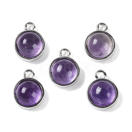 Natural Amethyst Pendants G-K372-03P-02-1