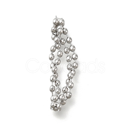 Brass Ball Chain Multi-Strand Connector Charms KK-U061-06P-1
