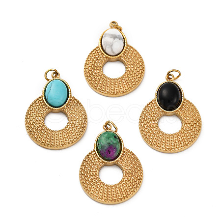 Mixed Gemstone Pendants STAS-M110-01G-1