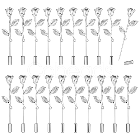 20Pcs Zinc Alloy Brooch Pins JEWB-PH0001-83P-1