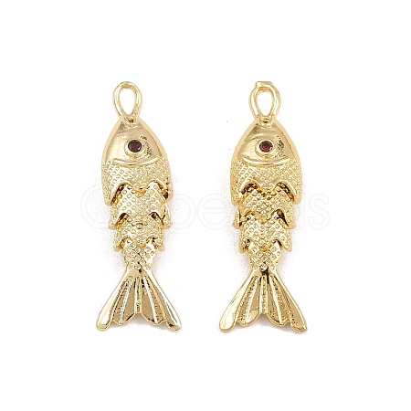 Brass Micro Pave Cubic Zirconia Pendants KK-A269-01A-G-1