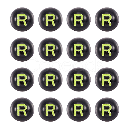 Black Craft Acrylic Beads SACR-TAG0001-02-1