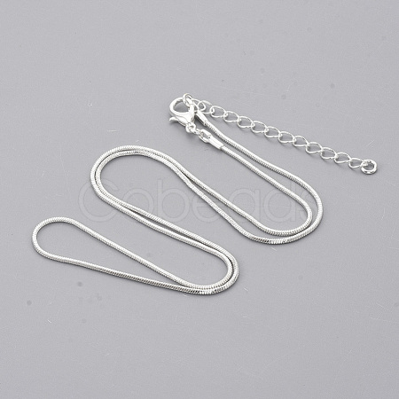 Brass Square Snake Chain Necklace Making MAK-T006-10A-S-1
