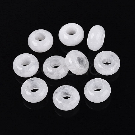 Natural Quartz Crystal European Beads G-N359-17A-10-1