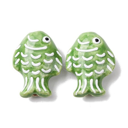 Handmade Porcelain Beads PORC-K010-08K-1