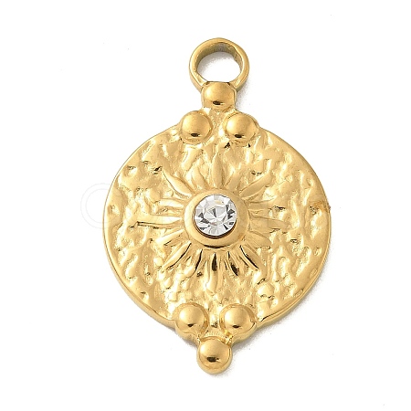 304 Stainless Steel Rhinestone Pendants STAS-I322-27G-06-1