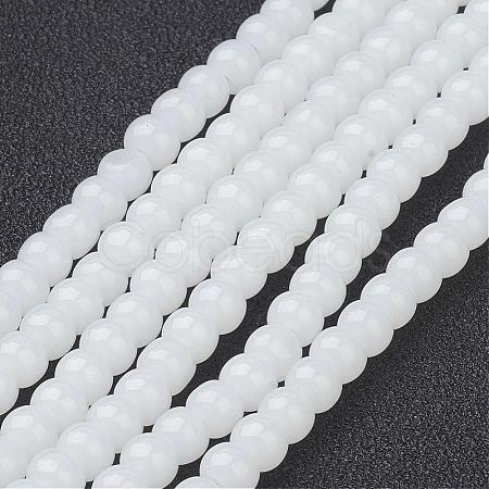 Imitation Jade Glass Beads Strands GMR4mmC26-1