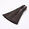 Nylon Tassels Big Pendant Decorations, Coconut Brown, 83~92x9~10mm, Hole: 1.5~4mm