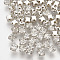 Sew on Rhinestone, Glass Rhinestones, Montee Beads, with Brass Prong Settings, Garments  Accessories, Flat Round, Platinum, Crystal, 4x3mm, Hole: 0.5mm, about 144pcs/gross