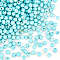 Olycraft 240Pcs Natural Howlite Beads, Dyed, Faceted, Round, Sky Blue, 3mm, Hole: 0.8mm