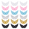 ARRICRAFT 36Pcs 6 Colors Plastic Angel Wings Ornament, Craft Wings, for DIY Christmas Gift, Cake Decoration, Mixed Color, 80x50mm, 6pcs/color