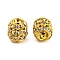 Brass Rhinestone Beads, Barrel, Golden, 11.5x10mm, Hole: 1mm