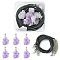 DIY Necklace Making Kit, Including Raw Rough Natural Amethyst Pendants, Waxed Cotton Cord Necklace Making, 20Pcs/box