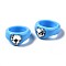 Opaque Acrylic Finger Rings, Heart, Steel Blue, US Size 7 1/4(17.5mm)