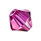 Preciosa&reg Crystal Beads, Czech Crystal, Bicone(451 69 302 Rondelle), 70350 Fuchsia, 3mm, Hole: 0.8mm