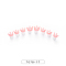 Silicone Finger Toe Separators Dividers, Nail Art Manicure Pedicure Tools, for Nail Polishing Manicure, Crown, Pink, 26~31x18~20.5mm, 8pcs/set