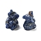 Natural Blue Spot Jasper Carved Figurines, for Home Office Desktop Decoration, Elephant, 29~31x28.5~30x38~40mm