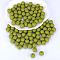 Round Silicone Focal Beads, Chewing Beads For Teethers, DIY Nursing Necklaces Making, Dark Olive Green, 15mm, Hole: 2mm