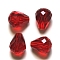 Imitation Austrian Crystal Beads, Grade AAA, K9 Glass, Faceted, Drop, Dark Red, 8x10mm, Hole: 0.9~1mm