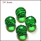 K9 Glass, Imitation Austrian Crystal Beads, Grade AAA, Faceted(96 Facets), Round, Green, 8mm, Hole: 0.9~1mm