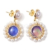 3Pairs 3 Colors Changing Color Mood Stud Earring EJEW-TA00480-6