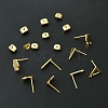 16Pcs 4 Styles 201 Stainless Steel Stud Earring Findings with Hole EJEW-FS0001-15-2