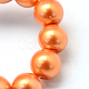 Baking Paint Pearlized Glass Pearl Round Bead Strands X-HY-Q003-4mm-36-3