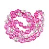 Electroplate Transparent Glass Beads Strands EGLA-N055-04A-05-2