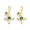 Brass with Cubic Zirconia Pendants KK-P271-34G-1