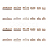 145Pcs 6 Styles Iron Ribbon Crimp Ends IFIN-CJ0001-49-5